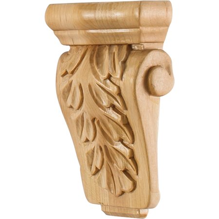 HARDWARE RESOURCES 3-5/8" Wx1-1/2"Dx5-1/2"H Maple Acanthus Corbel CORP-2MP